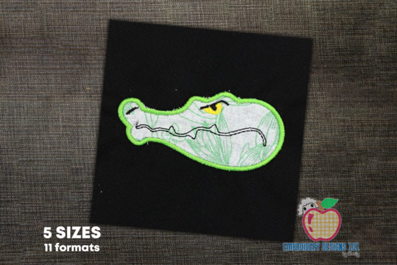 Alligator Head Applique for Handmade Gift Magic
