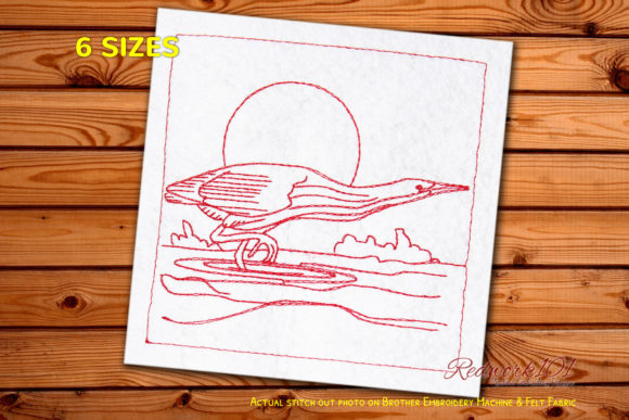 American Bittern Standing in Water: A Standout Embroidery Design for Craft Fairs