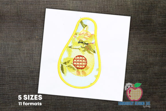 Avocado Applique: A Versatile Embroidery Design for Creative Sellers