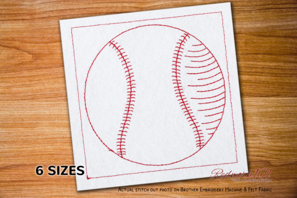 Baseball in White Leather Redwork: A Design Review for Boutique Sweatshirts