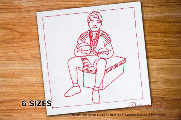Basketball Player Posing with Basketball: A Review for Embroidery Gift Creators