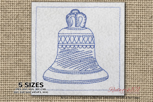 Christmas Hand Bell Redwork: A Festive Embroidery Design Review