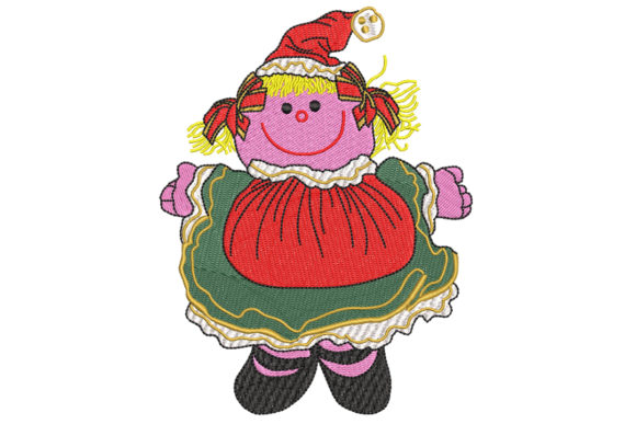 Christmas Rag Doll: A Festive Embroidery Design Review