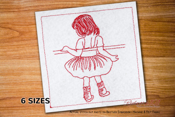 Cute Little Girl in Ballerina Pose Embroidery Design Review