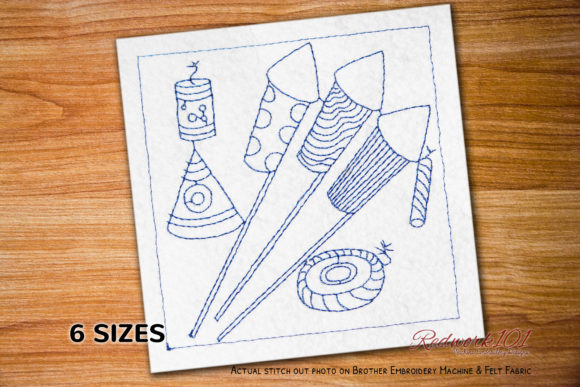 Diwali Crackers Set Embroidery Design Review for Personalized Gifts