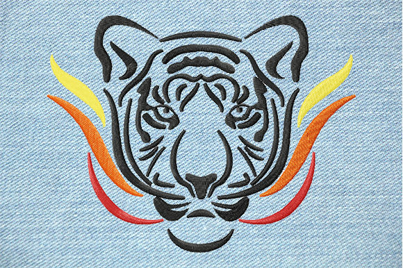 Fiery Tiger Face Large Embroidery Design Review