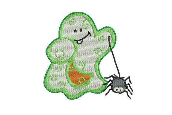 Ghost with Spider Embroidery Design Review