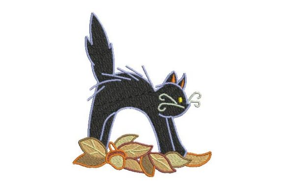 Scary Cat Embroidery Design Review for Small Business Merch
