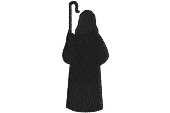 Sheppard Silhouette: A Simple Nativity Embroidery Design
