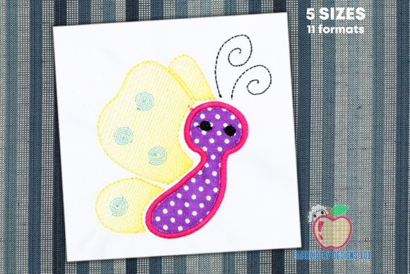 Side Butterfly Applique: A Versatile Embroidery Design for Personalized Gifts